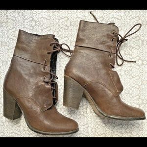 Rag & Bone Deacon Brown Lace Up Boots Size 38.5